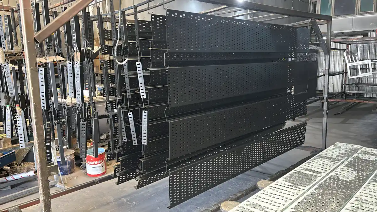 Elektrik Kablo Tavaları – RAL 9005 5 Elektrik kablo tavaları, RAL 9005 mat siyah kaplama ile 1 günde teslim edildi.