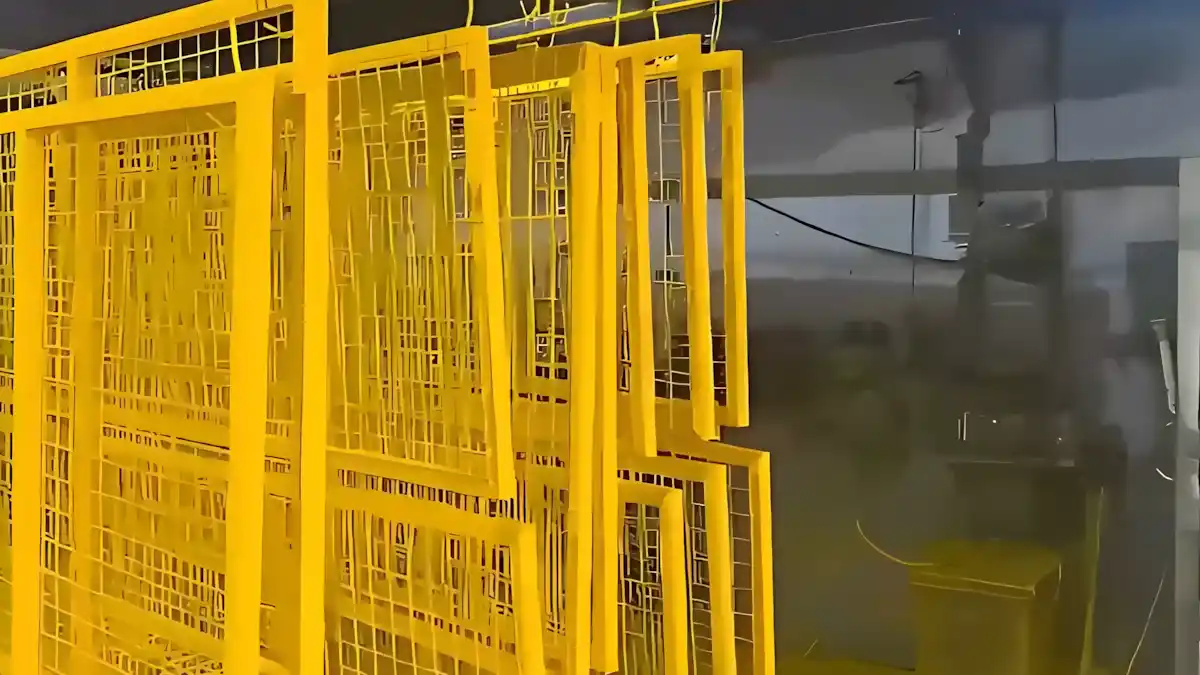 Güvenlik Bariyeri Kaplama – RAL 1023 2026 İzmit 11 Karton fabrikası güvenlik bariyeri kaplama, RAL 1023 sarı kaplama ile 1 günde teslim edildi.