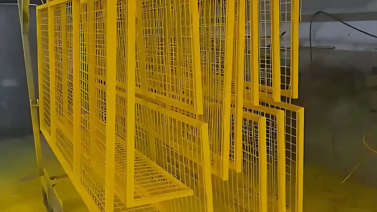 Güvenlik Bariyeri Kaplama – RAL 1023 2026 İzmit 9 Karton fabrikası güvenlik bariyeri kaplama, RAL 1023 sarı kaplama ile 1 günde teslim edildi.